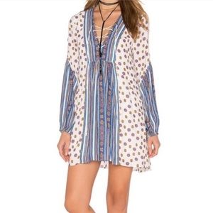 Free People Rain Shine Printed Swing Dress